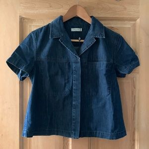 Rag & Bone Cropped Reggie Denim Shirt